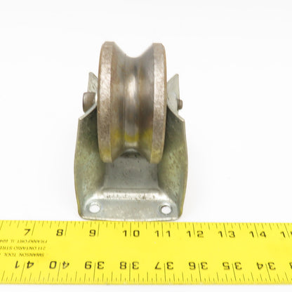 3-1/2" Steel U-Groove Pipe Roller Track Wheel 1" Groove