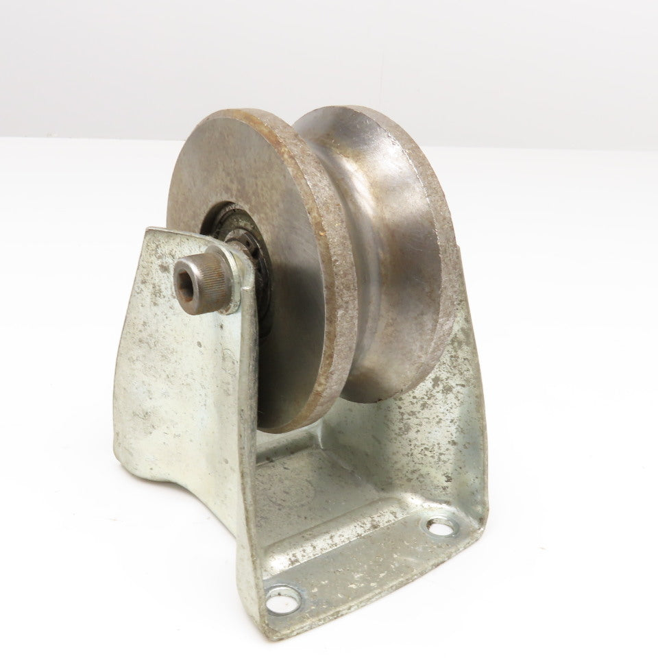 3-1/2" Steel U-Groove Pipe Roller Track Wheel 1" Groove