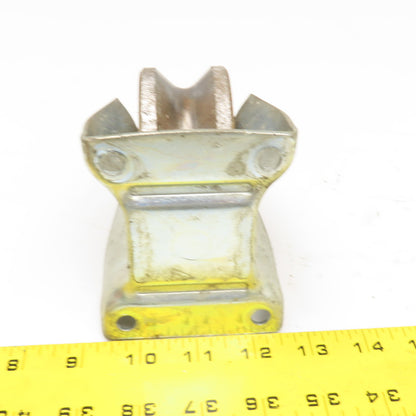 3-1/2" Steel U-Groove Pipe Roller Track Wheel 1" Groove Needs New Bearings