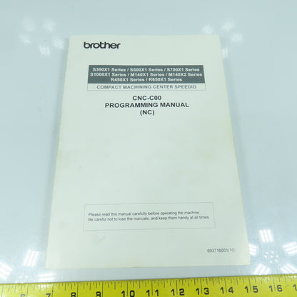 Brother CNC-C00 Compact Machining Center Speedio Programming Manual (NC)
