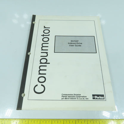 Parker Compumotor SX / SXF Indexer / Drive User Guide Manual