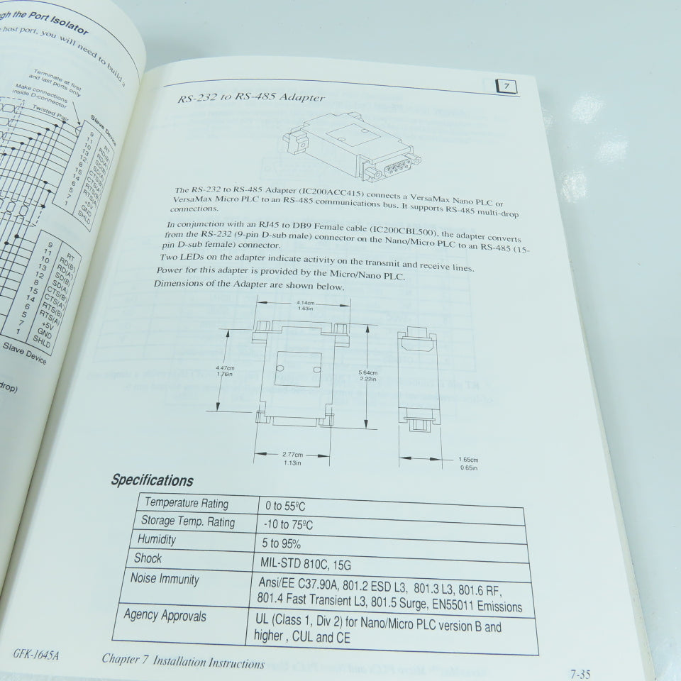 GE Fanuc GFK-1645A VersaMax Micro & Nano PLCs User Manual