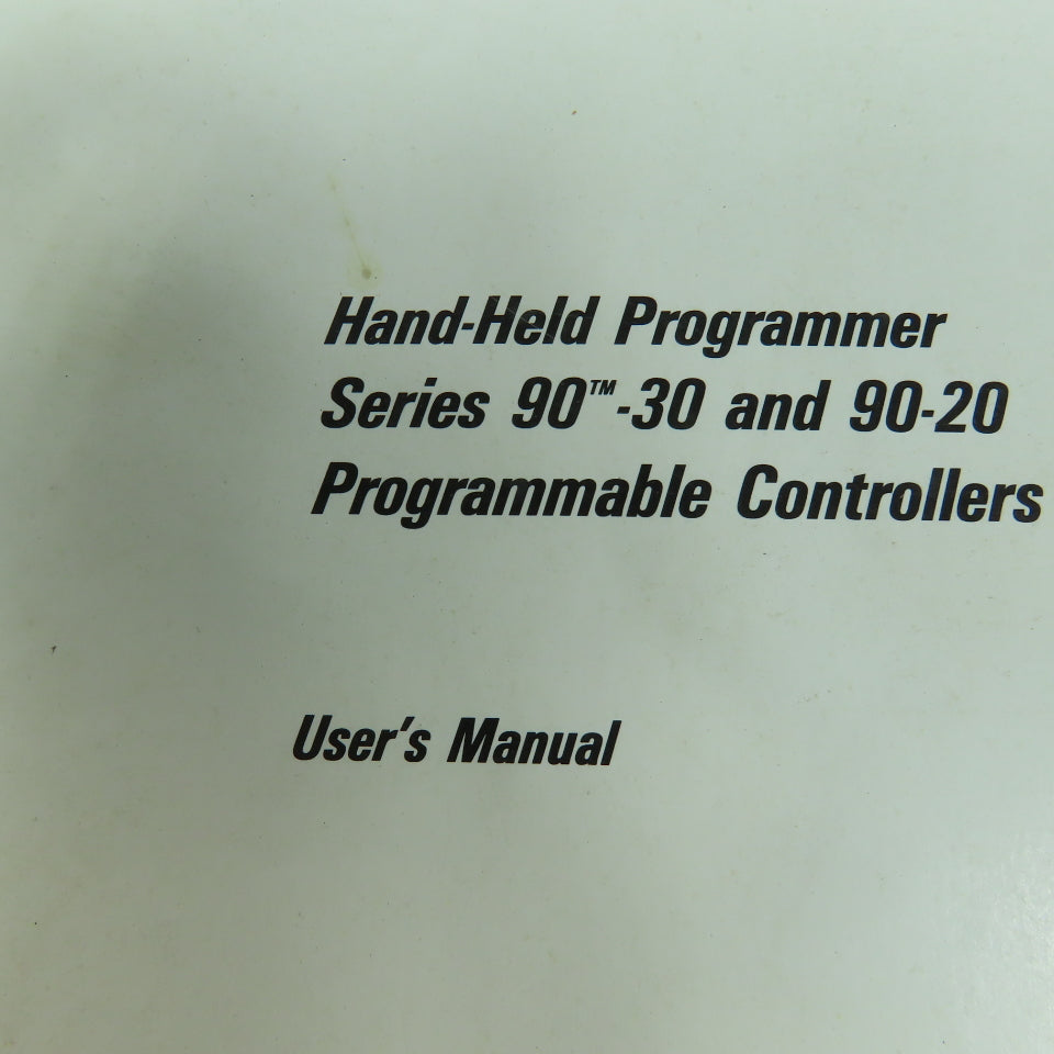 GE Fanuc Series 90-30 & 90-20 Programmable Controller User's Manual