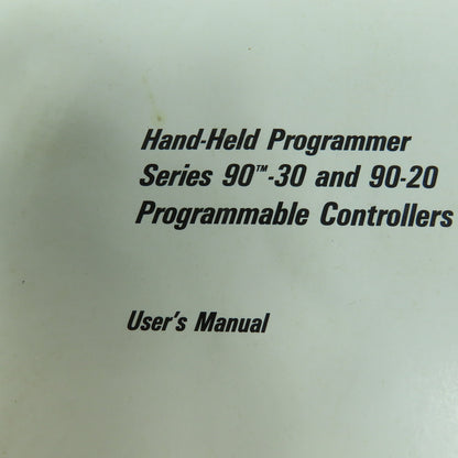 GE Fanuc Series 90-30 & 90-20 Programmable Controller User's Manual