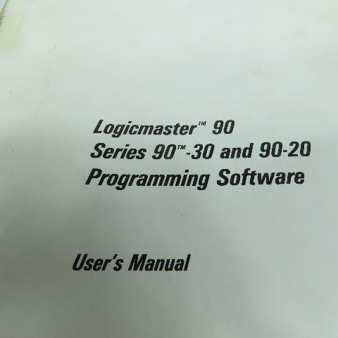GE Fanuc GFK-0466C Series 90-30 & 90-20 Programming Software User's Manual