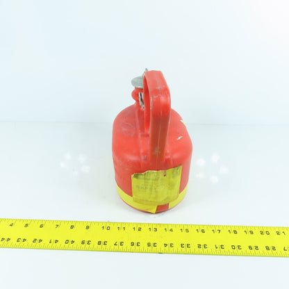Justrite 14065 1/2 Gallon Oval Style Safety Can Non-Metallic Body SS Fittings