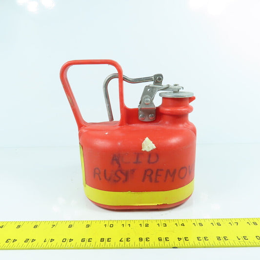 Justrite 14065 1/2 Gallon Oval Style Safety Can Non-Metallic Body SS Fittings