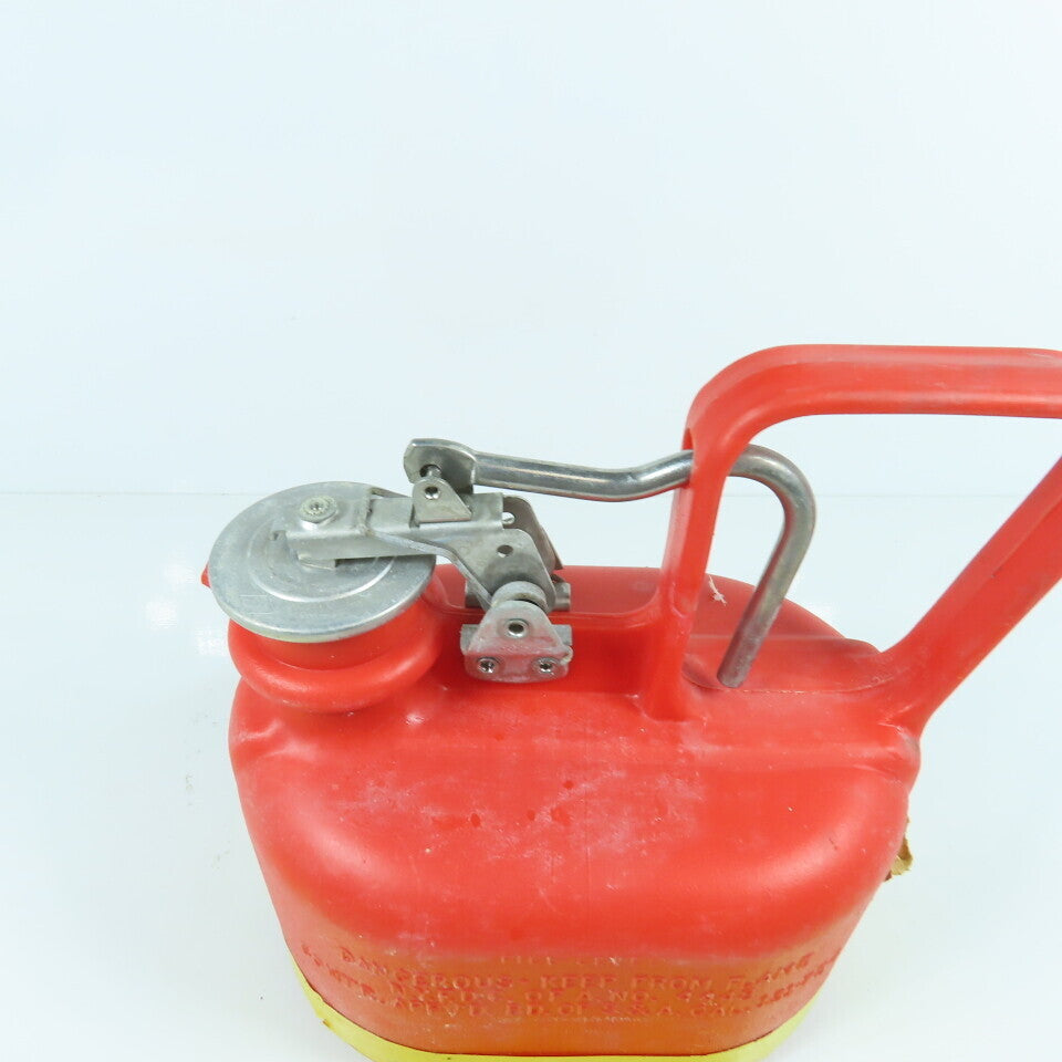 Justrite 14065 1/2 Gallon Oval Style Safety Can Non-Metallic Body SS Fittings