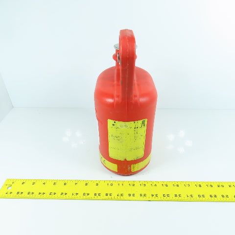 Justrite 14060 1 Gallon Oval Style Safety Can Non-Metallic Body SS Fittings