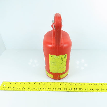 Justrite 14060 1 Gallon Oval Style Safety Can Non-Metallic Body SS Fittings