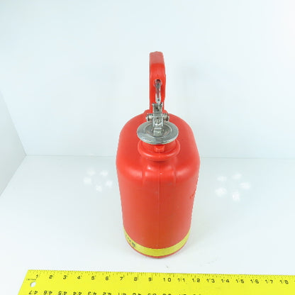 Justrite 14060 1 Gallon Oval Style Safety Can Non-Metallic Body SS Fittings