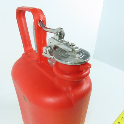 Justrite 14060 1 Gallon Oval Style Safety Can Non-Metallic Body SS Fittings