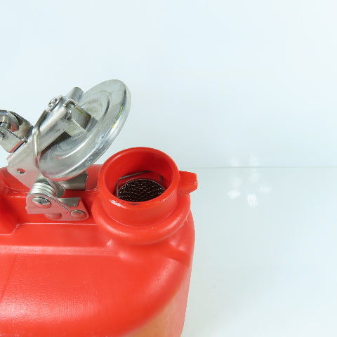 Justrite 14060 1 Gallon Oval Style Safety Can Non-Metallic Body SS Fittings
