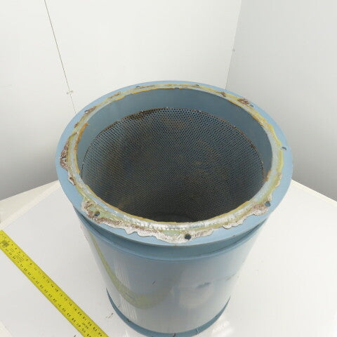 16" Flanged Inline Dust Collector Ductwork Sound Dampener Flange OD 19" (Dented
