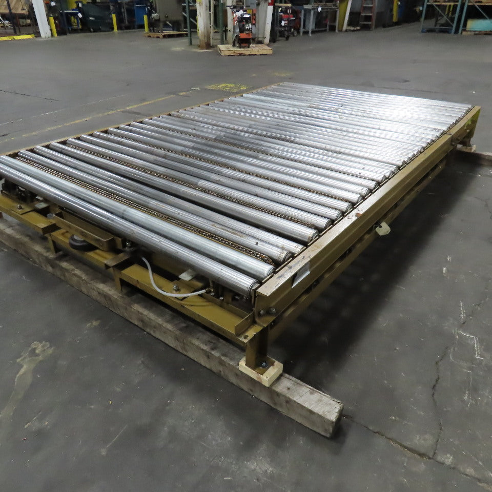 71" BF x 120" OAL Gravity Roller Divert Conveyor Belt Drive Capable 230/460V
