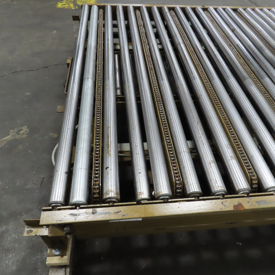 71" BF x 120" OAL Gravity Roller Divert Conveyor Belt Drive Capable 230/460V