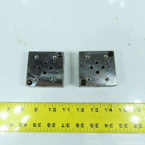 W.F. Wells & Sons W-9 Bandsaw Hydraulic Manifold Block Lot Of 2
