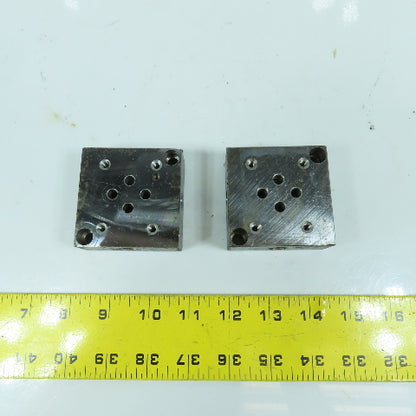 W.F. Wells & Sons W-9 Bandsaw Hydraulic Manifold Block Lot Of 2