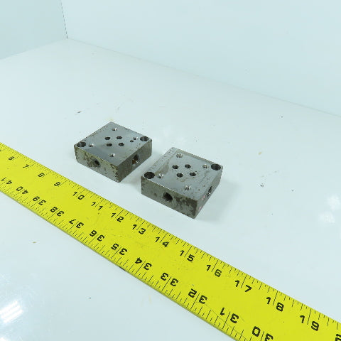 W.F. Wells & Sons W-9 Bandsaw Hydraulic Manifold Block Lot Of 2