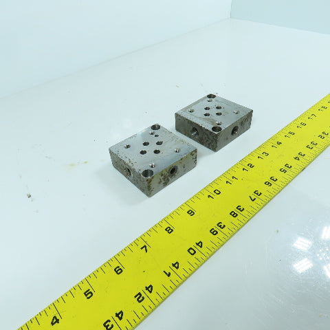 W.F. Wells & Sons W-9 Bandsaw Hydraulic Manifold Block Lot Of 2