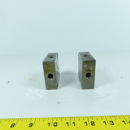 W.F. Wells & Sons W-9 Bandsaw Hydraulic Manifold Block Lot Of 2