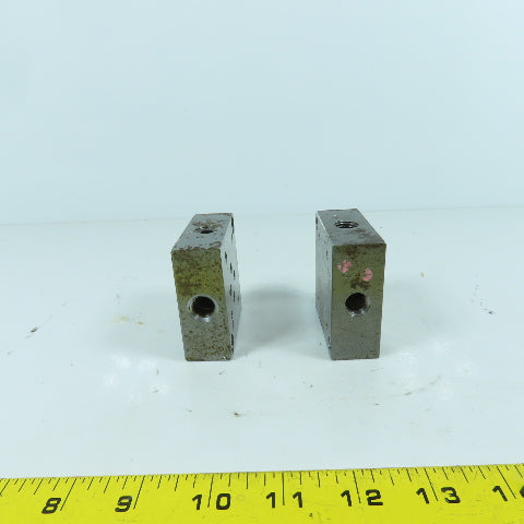 W.F. Wells & Sons W-9 Bandsaw Hydraulic Manifold Block Lot Of 2