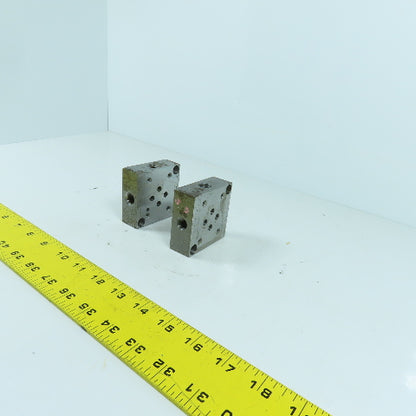 W.F. Wells & Sons W-9 Bandsaw Hydraulic Manifold Block Lot Of 2