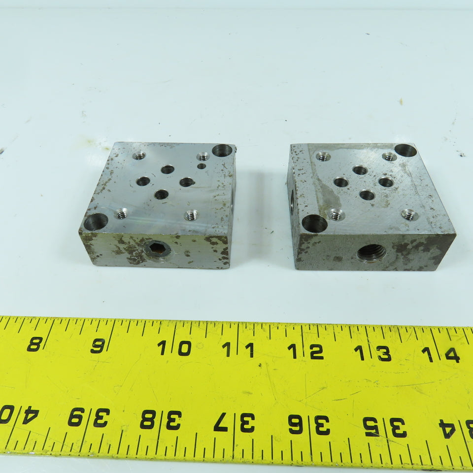 W.F. Wells & Sons W-9 Bandsaw Hydraulic Manifold Block Lot Of 2