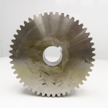 H5221H 8.4375 OD 20°PA 48 Tooth Spur Gear 47mm ID Keyed Bore 2" Wide