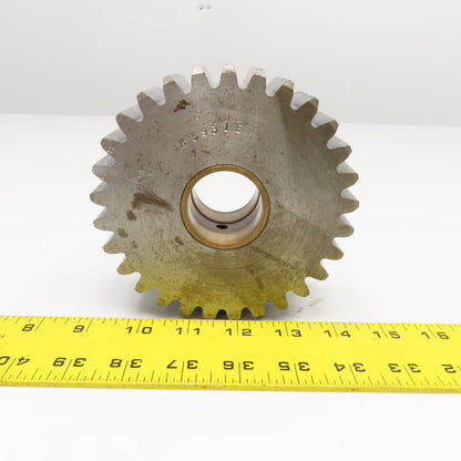 K5931E 5.1875 OD 20°PA 29 Tooth Spur Gear 1.4375 Brass Wear Bushing Bore 2" Wide