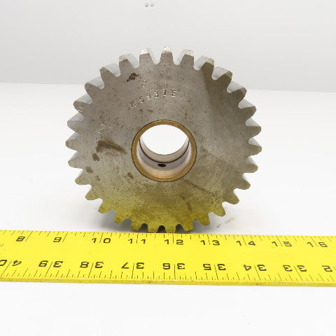 K5931E 5.1875 OD 20°PA 29 Tooth Spur Gear 1.4375 Brass Wear Bushing Bore 2" Wide