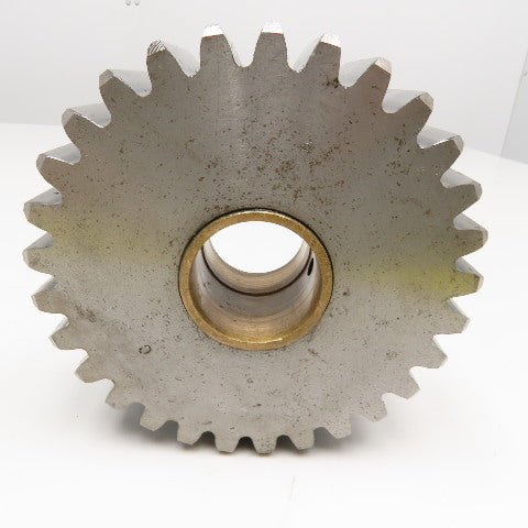 K5931E 5.1875 OD 20°PA 29 Tooth Spur Gear 1.4375 Brass Wear Bushing Bore 2" Wide