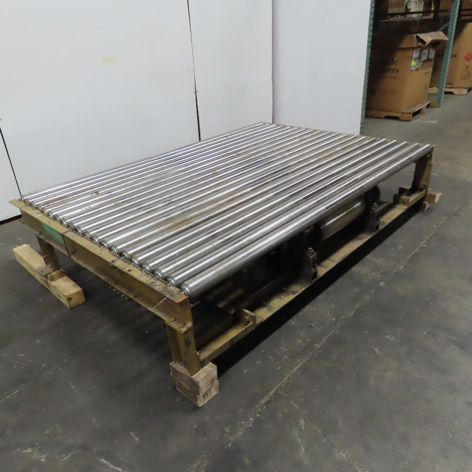 83"BF x 60" OAL Powered Roller Conveyor Section 13-1/2"T Needs Belt