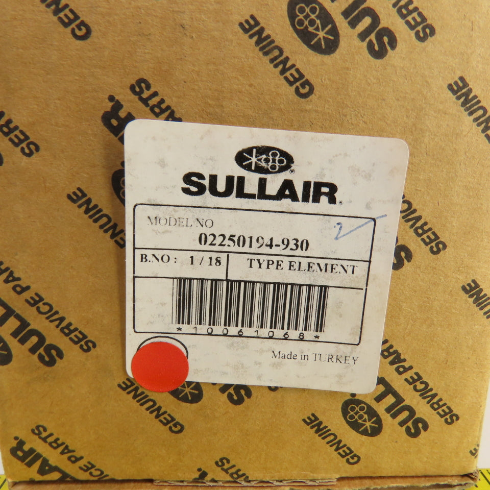 Sullair 02250194-930 Genuine OEM Oil Removal Filter With Seals