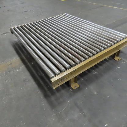 70"BF x 60" OAL Gravity Roller Conveyor Section 12"T