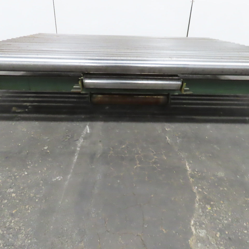 70"BF x 60" OAL Gravity Roller Conveyor Section 12"T