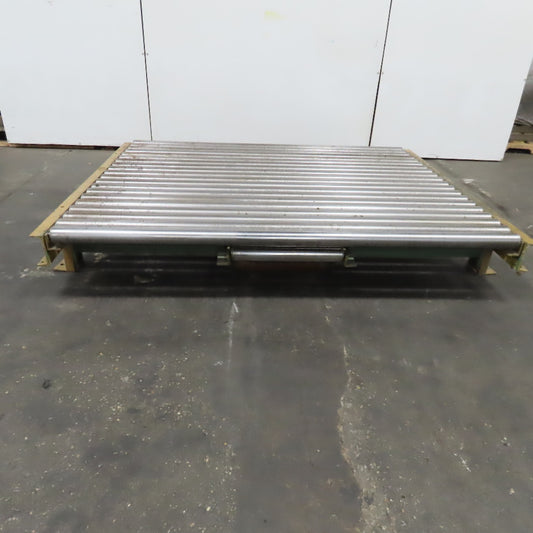 70"BF x 60" OAL Gravity Roller Conveyor Section 12"T
