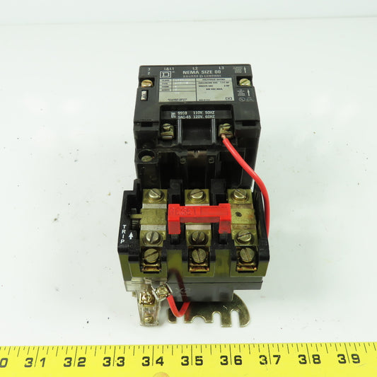 Square D 8536-SA0-12 Ser B Motor Starter 1.5-2HP 600VAC Max