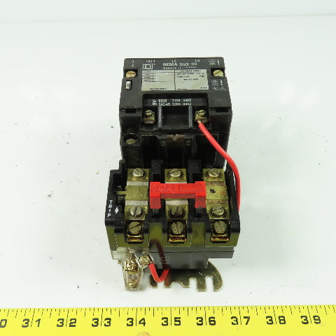 Square D 8536-SA0-12 Ser B Motor Starter 1.5-2HP 600VAC Max