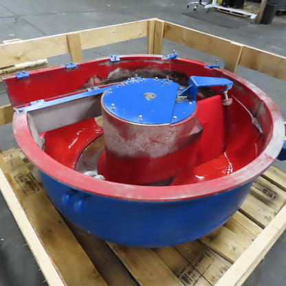 Walther Trowal 44" x 24" Deep Circular Vibratory Finisher Bowl Only Needs Liner