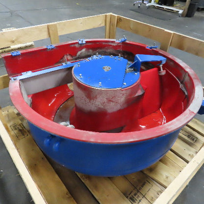 Walther Trowal 44" x 24" Deep Circular Vibratory Finisher Bowl Only Needs Liner