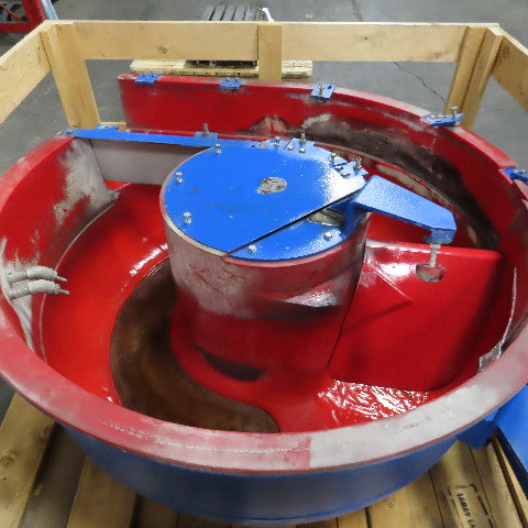 Walther Trowal 44" x 24" Deep Circular Vibratory Finisher Bowl Only Needs Liner