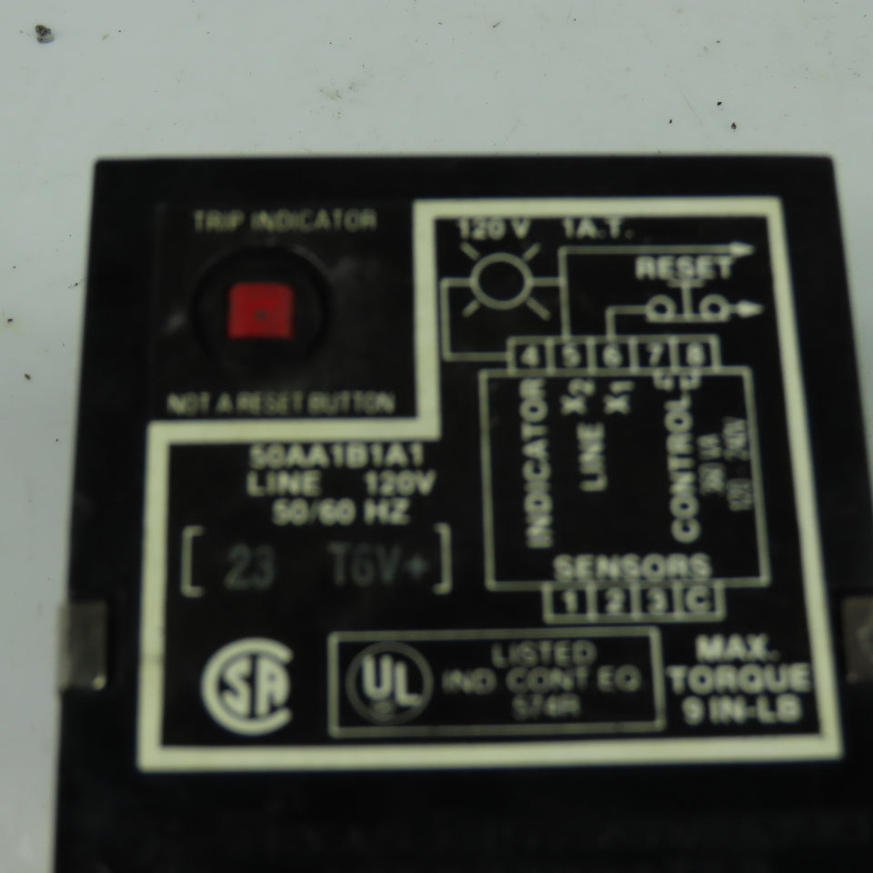 Texas Instruments 50AA1B1A1 Equipment Protection Module 120V 9 IN-LB Max Torque
