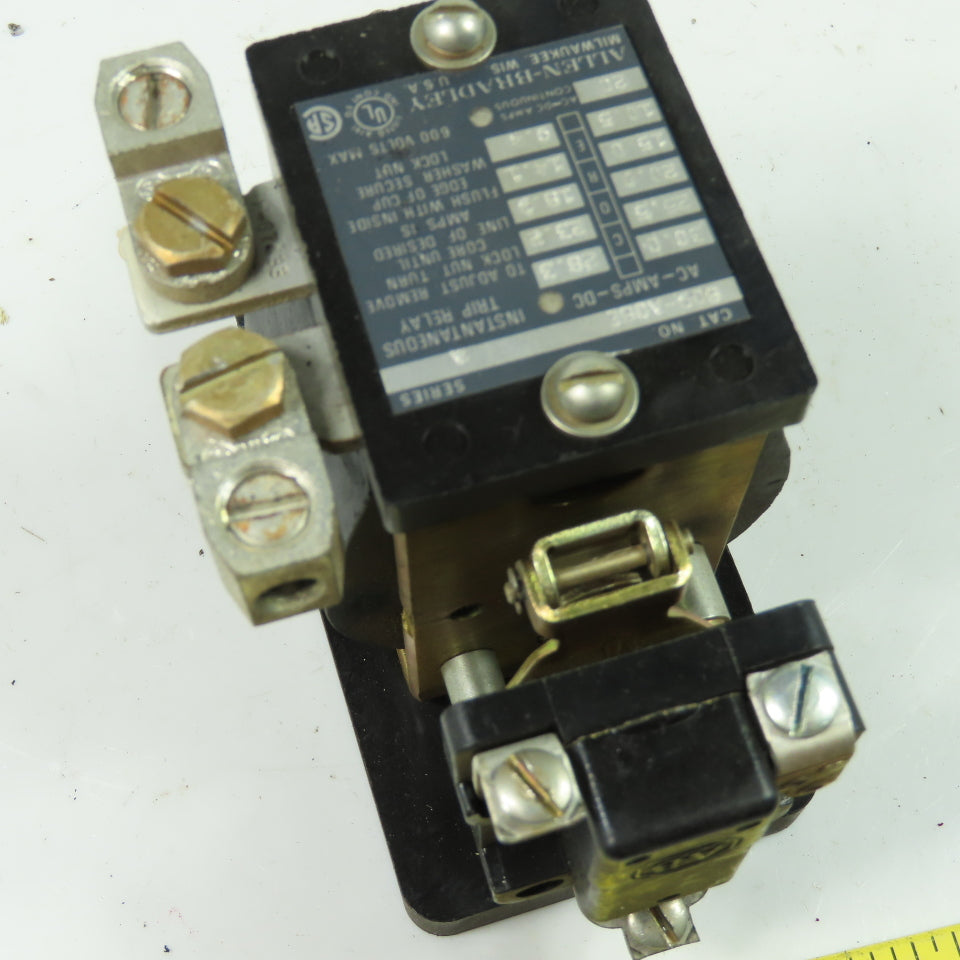 Allen Bradley 809-A08E 20A Instantaneous Trip Relay Ser A 600V Max
