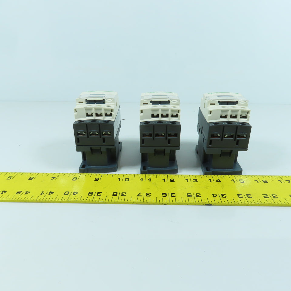 Schneider LC1D18 600V 32A Contactor 120V Coil 5-15HP Lot Of 3