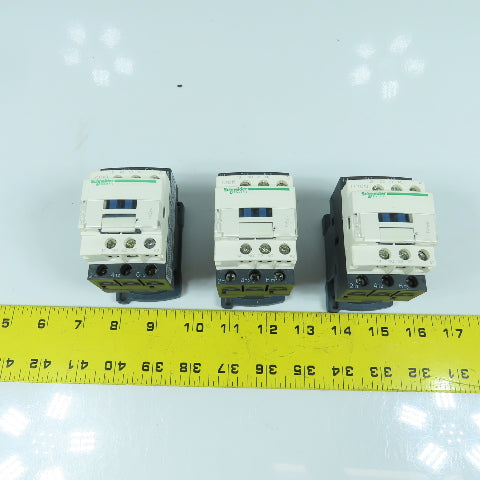 Schneider LC1D18 600V 32A Contactor 120V Coil 5-15HP Lot Of 3