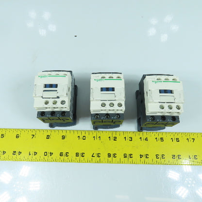Schneider LC1D18 600V 32A Contactor 120V Coil 5-15HP Lot Of 3