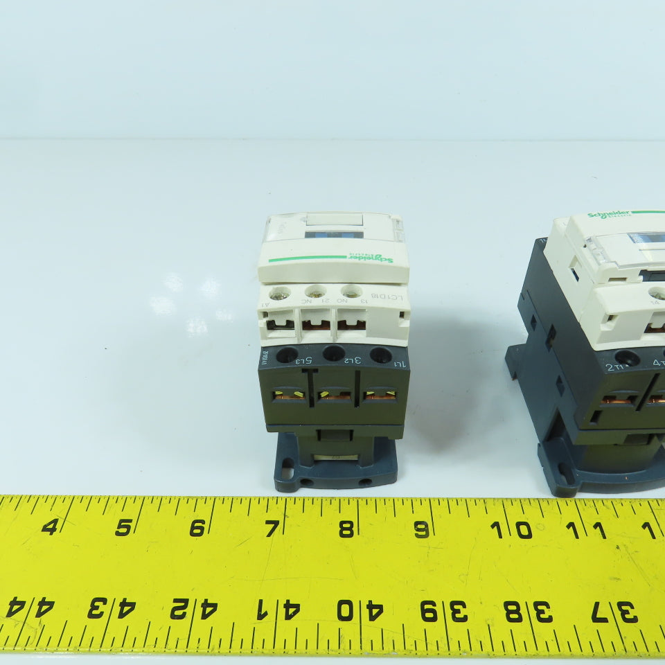 Schneider LC1D18 600V 32A Contactor 120V Coil 5-15HP Lot Of 3
