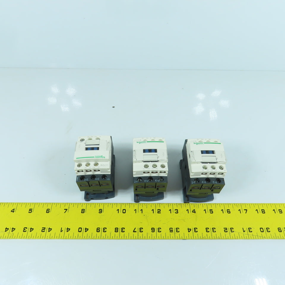 Schneider LC1D18 600V 32A Contactor 120V Coil 5-15HP Lot Of 3