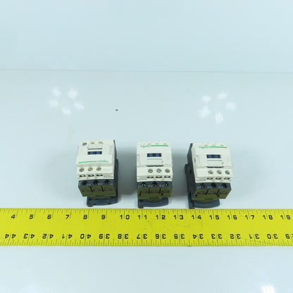 Schneider LC1D18 600V 32A Contactor 120V Coil 5-15HP Lot Of 3